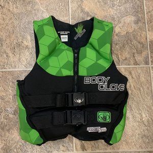 Body Glove Life Vest Green Kids Youth 50-90 Lbs Coast Guard Approved Flotation